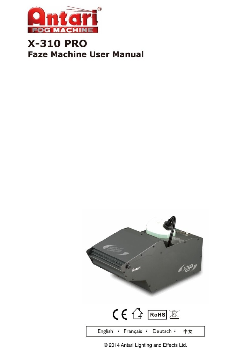 Antari Fazer X-310 PRO User manual Antari Fazer X-310 PRO User manual
