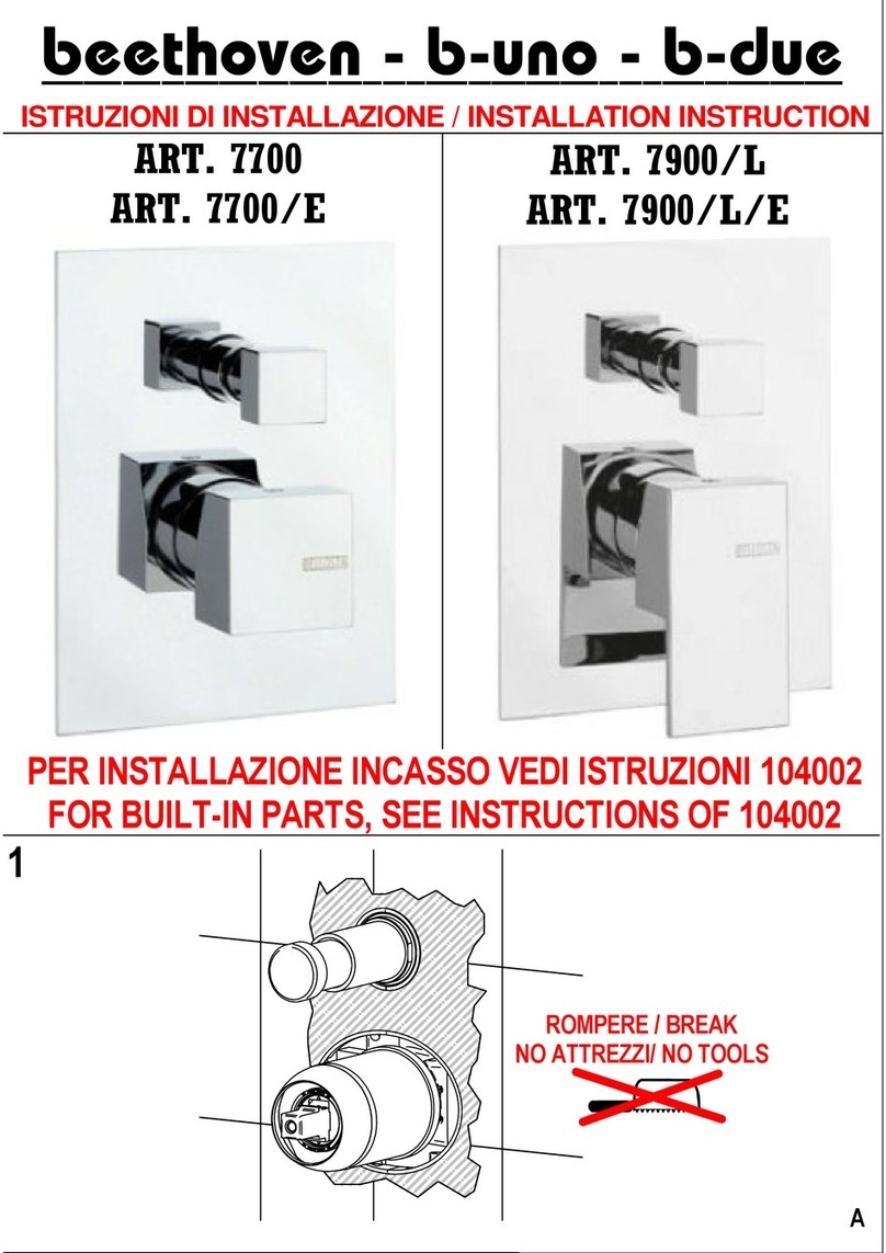 BELLOSTA beethoven - b-uno - b-due 7700 Installation instruction BELLOSTA beethoven - b-uno - b-due 7700 Installation instruction
