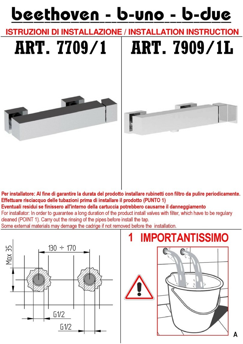 BELLOSTA beethoven - b-uno - b-due 7709/1 Installation instruction BELLOSTA beethoven - b-uno - b-due 7709/1 Installation instruction