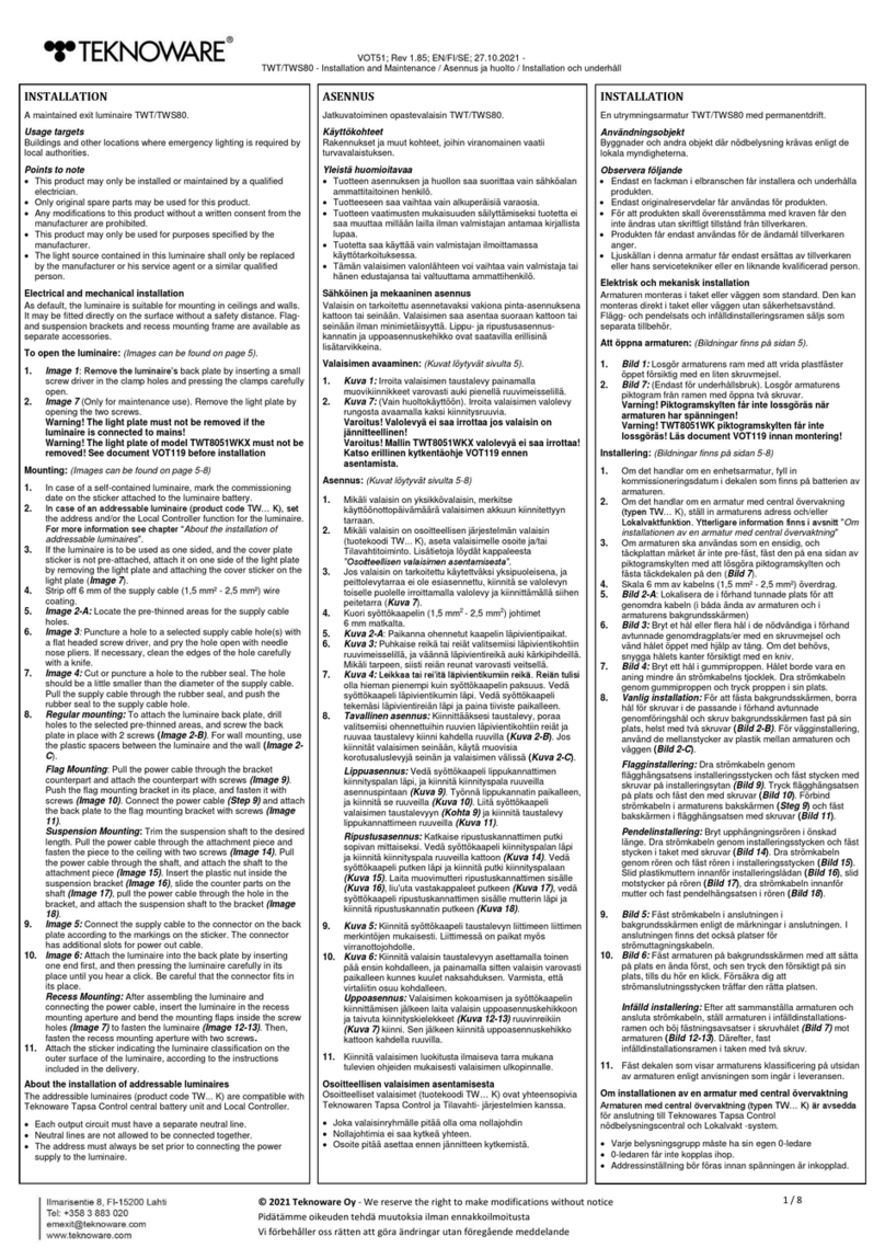 Teknoware TWS80 Instruction Manual