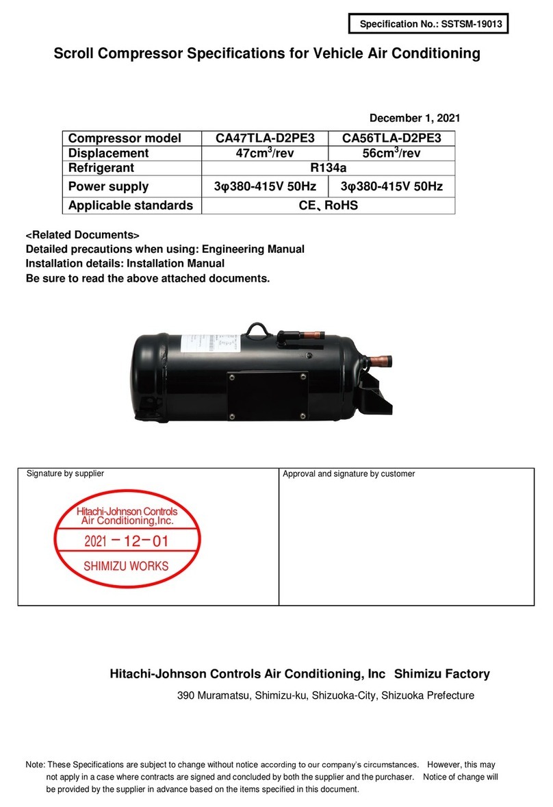 Hitachi CA47TLA-D2PE3 User manual