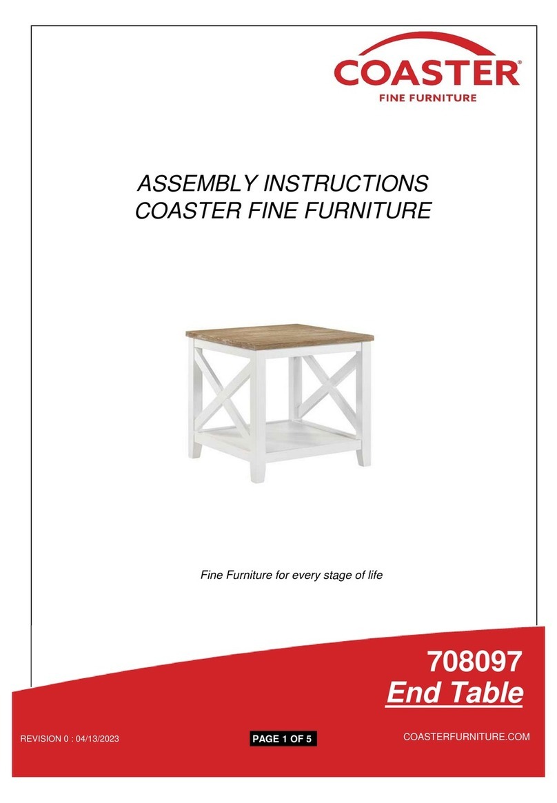 Coaster 708097 Assembly instructions