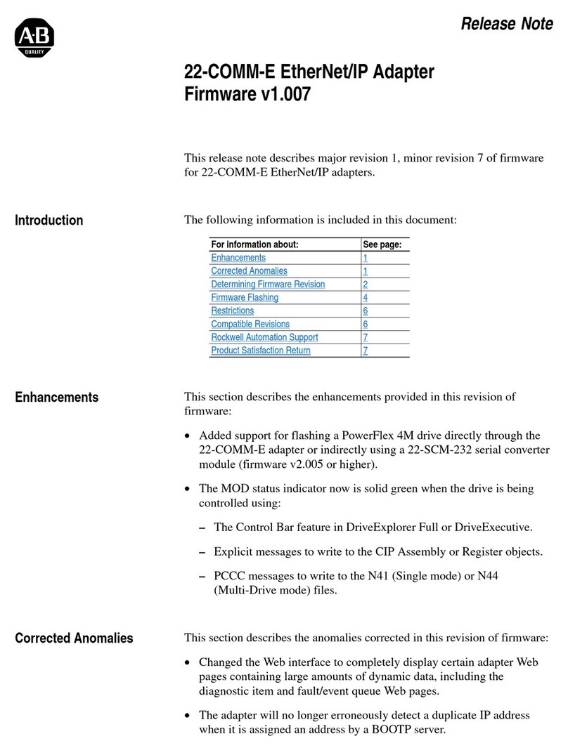 AB Quality 22-COMM-E Product release notes