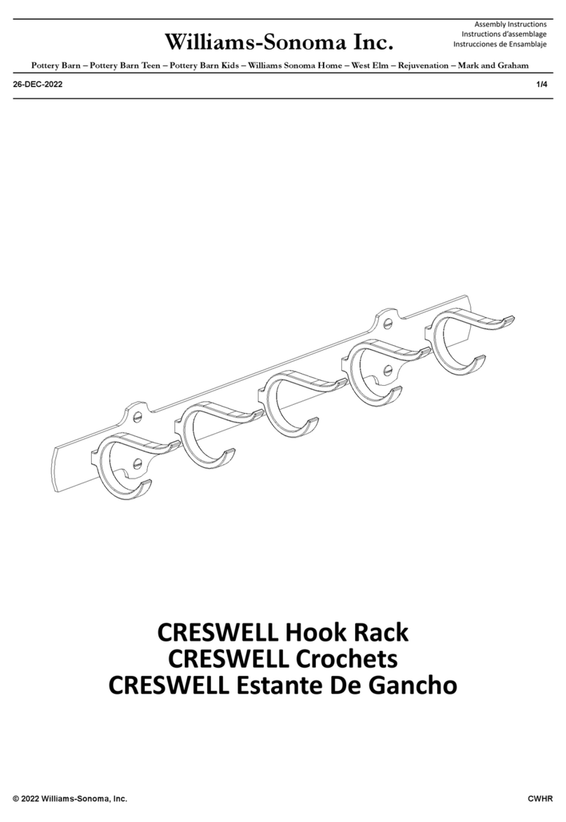 Williams-Sonoma CRESWELL User manual Williams-Sonoma CRESWELL User manual