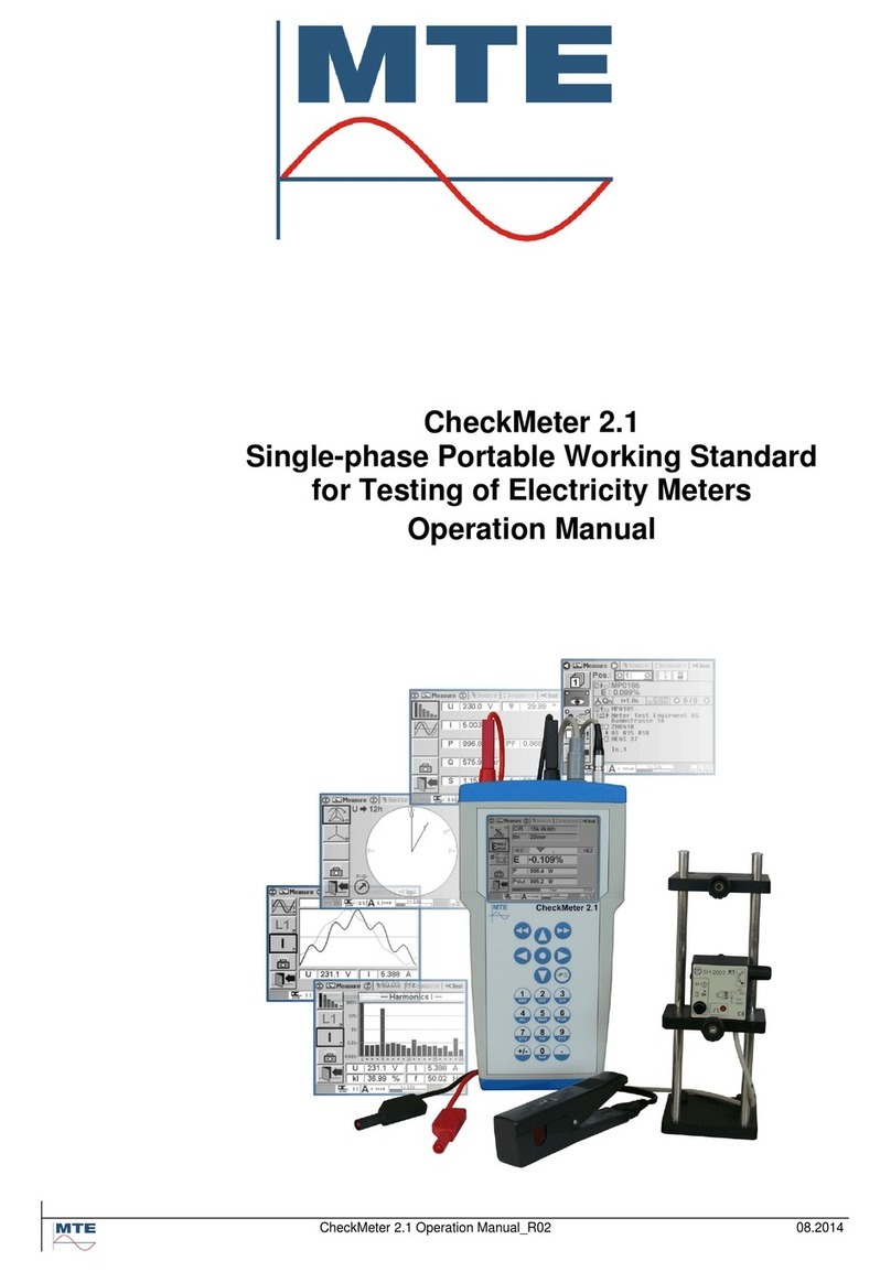 MTE CheckMeter 2.1 Operation manual