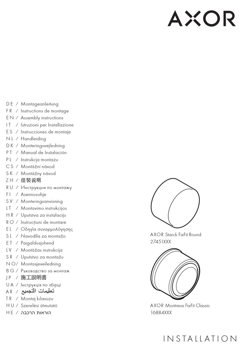 Axor Starck FixFit Round 27451 Series User manual