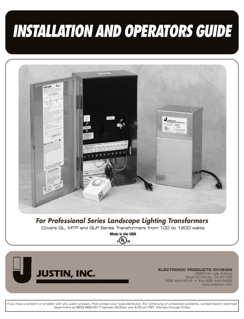 Justin MTP Series Installation and operator's guide