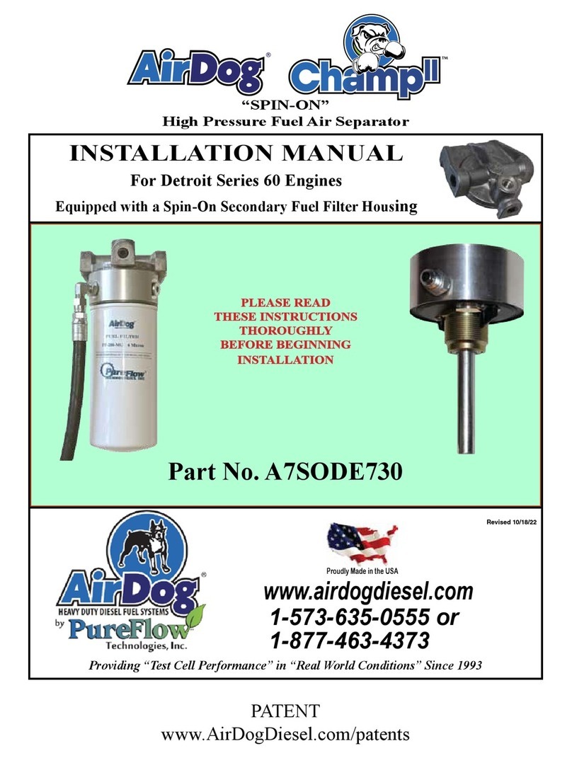 PureFlow AirDog A7SODE730 installation manual