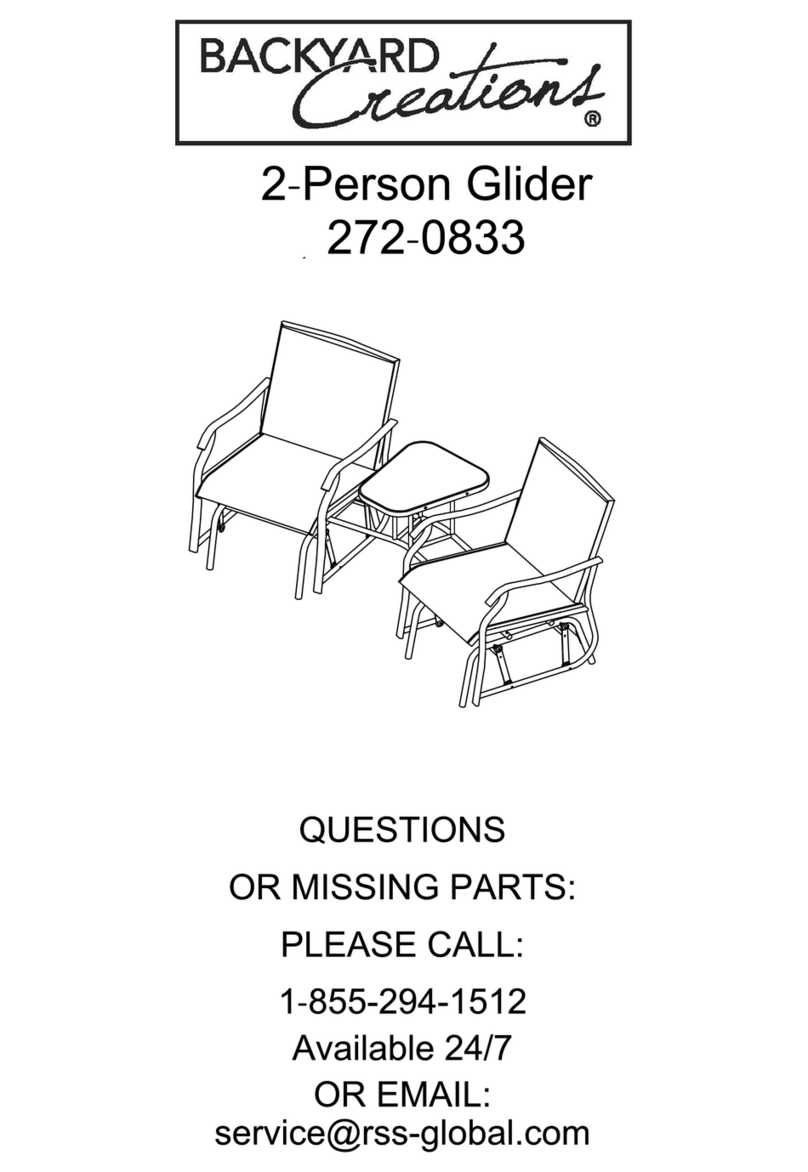 Backyard Creations 272-0833 quick start guide