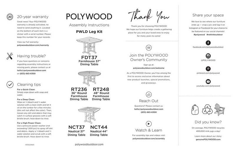 Polywood FDT37 Assembly instructions Polywood FDT37 Assembly instructions