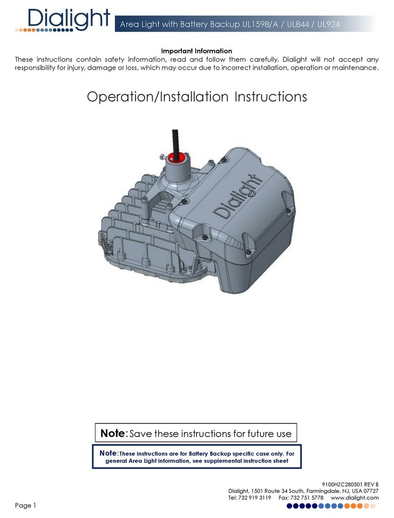 Dialight Vigilant Operation & installation instructions
