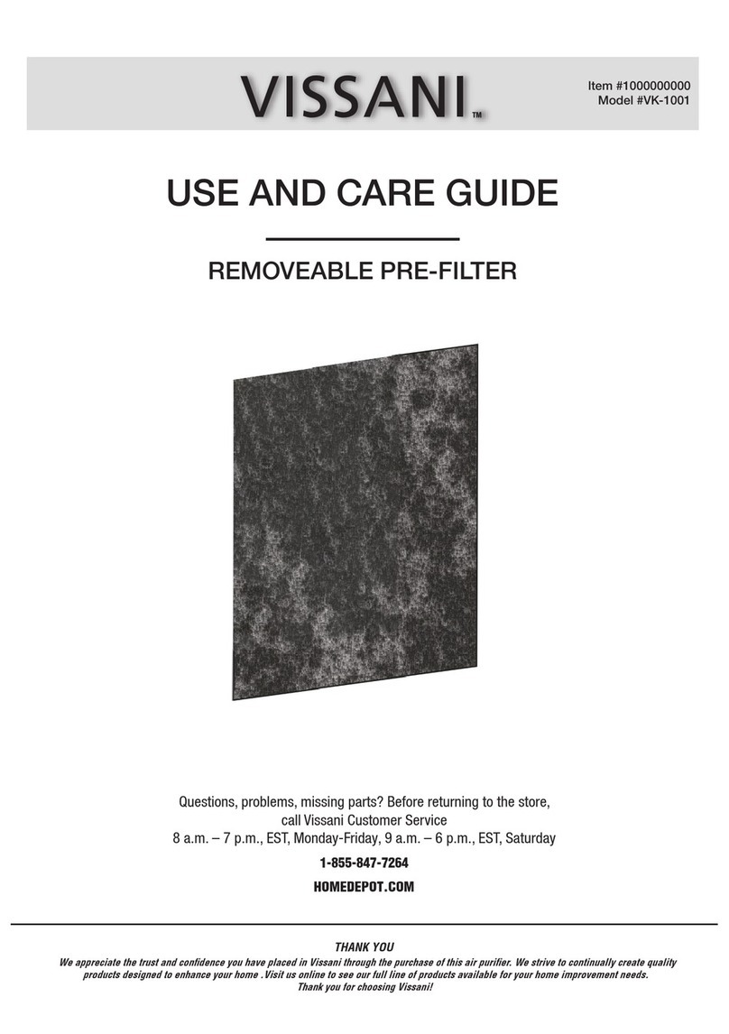 Vissani VK-1001 Use and care guide