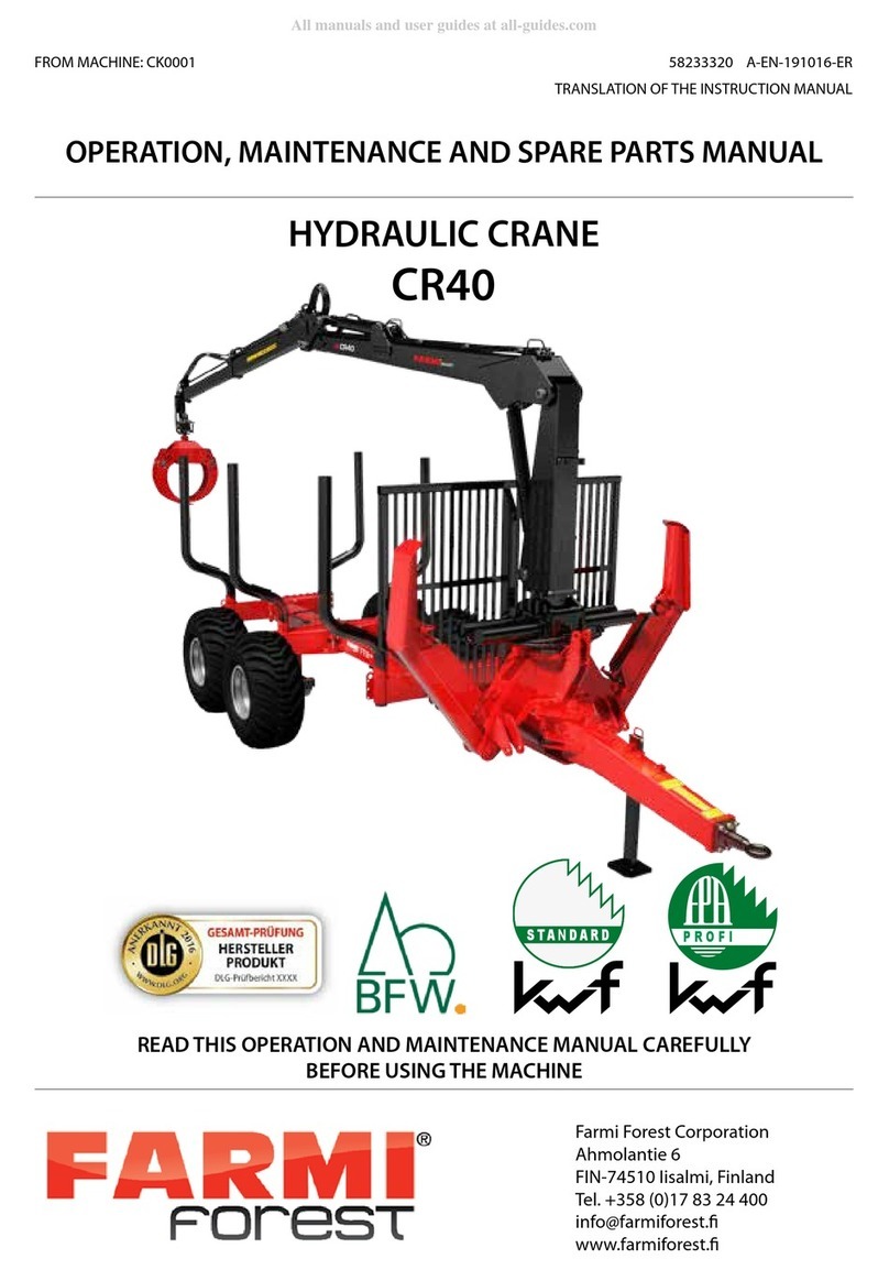 Farmi Forest CR40 OPERATION, MAINTENANCE AND SPARE PARTS MANUAL