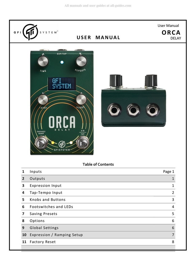 GFI System ORCA DELAY User manual GFI System ORCA DELAY User manual