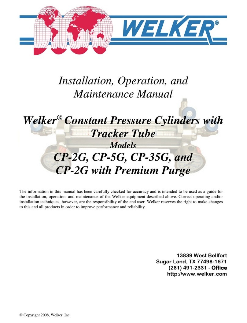 Welker CP-2G Installation, operation and maintenance manual