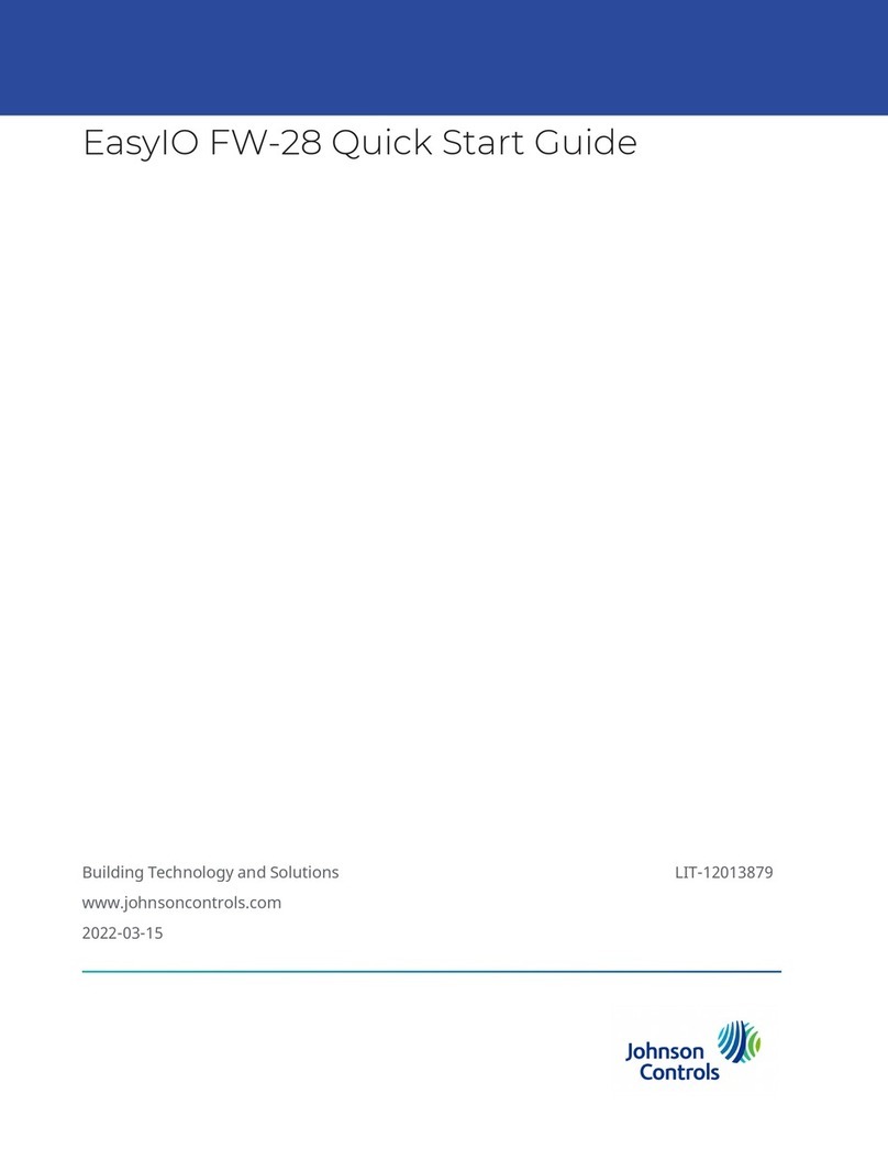 Johnson Controls EasyIO FW-28 User manual