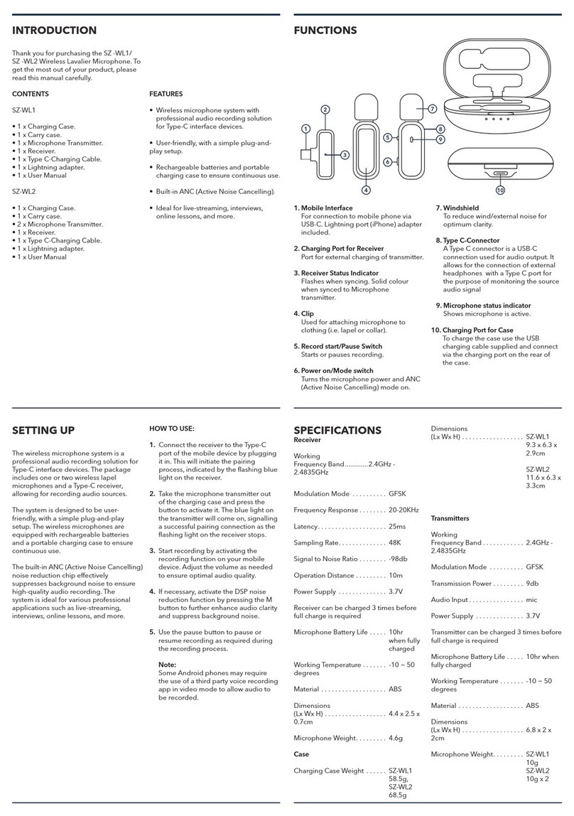 Subzero SZ-WL1 user manual