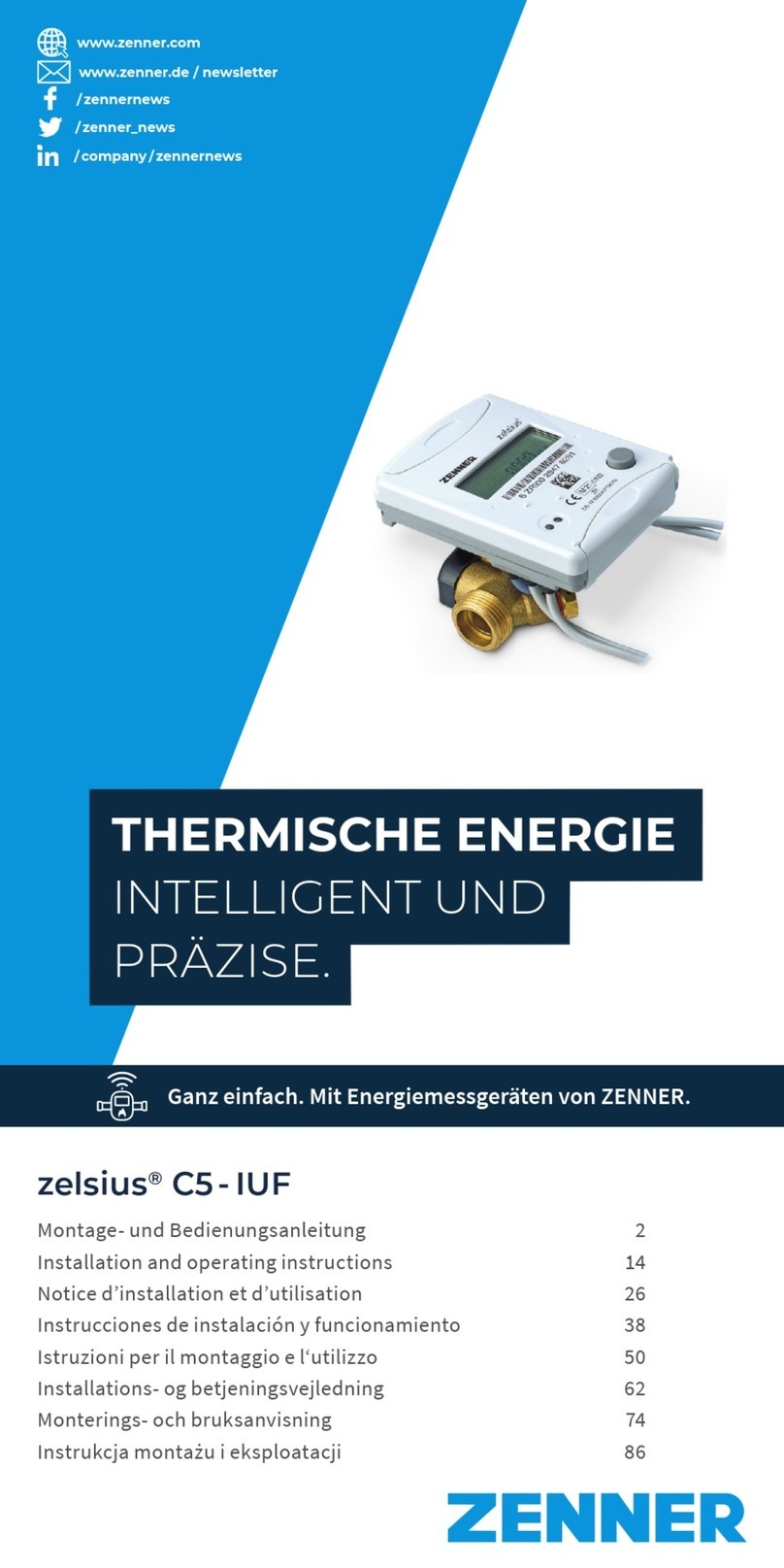 Zenner zelsius C5-IUF User manual