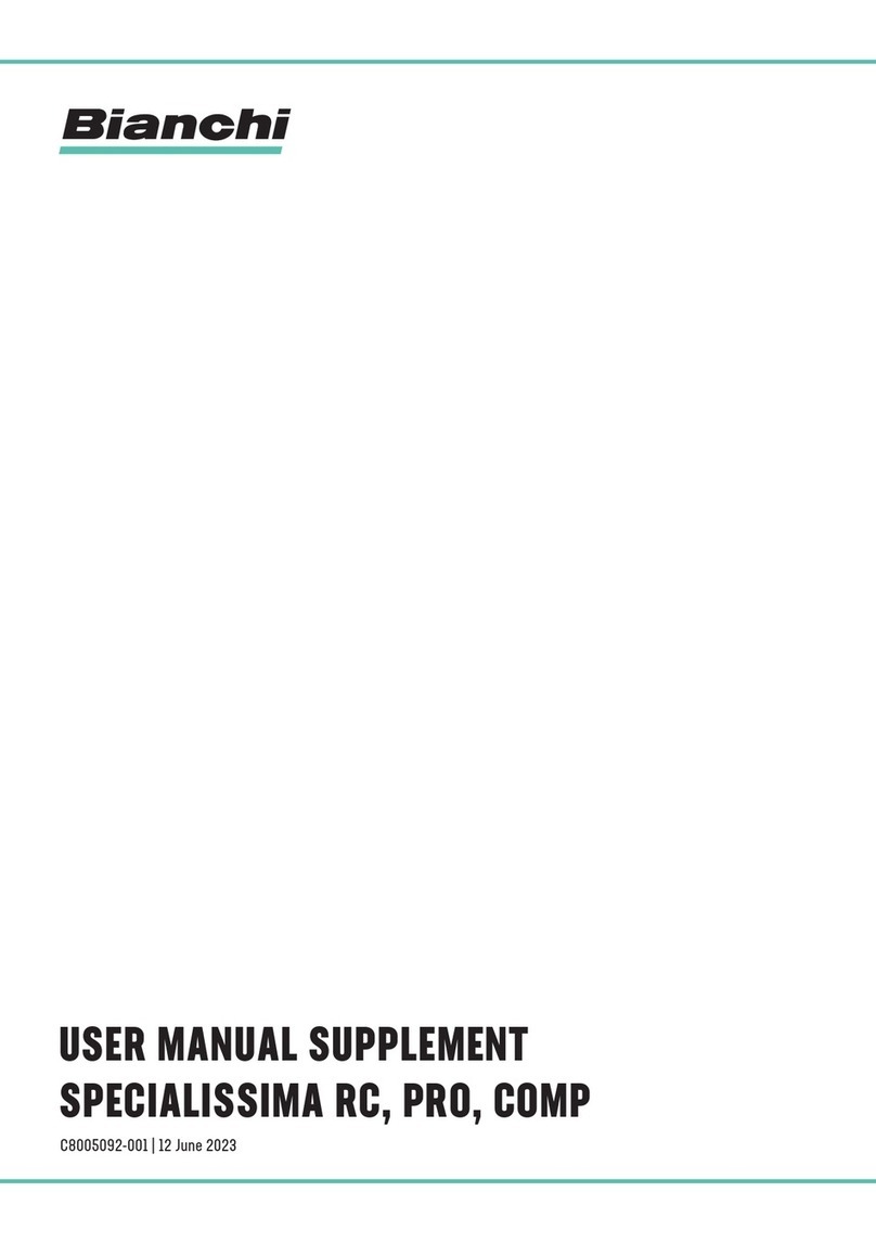 Bianchi SPECIALISSIMA RC User's manual supplement