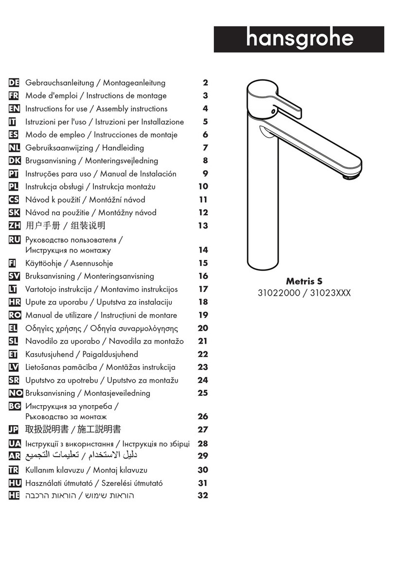 Hans Grohe Metris S 31023 Series Manual