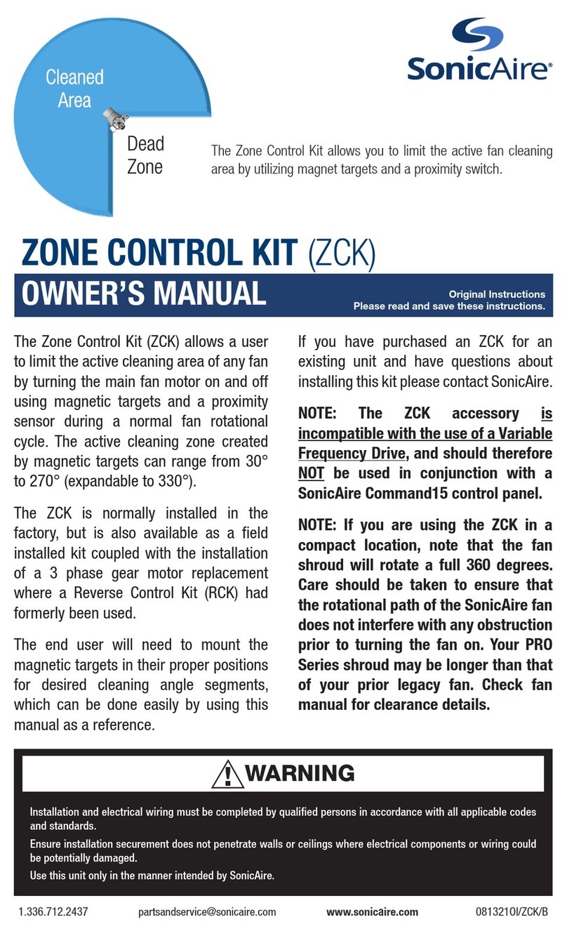 SonicAire ZCK owner's manual