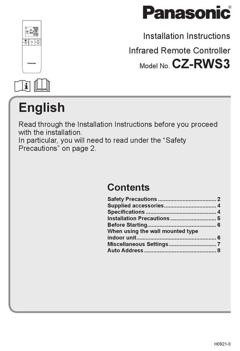 Panasonic CZ-RWS3 installation instructions