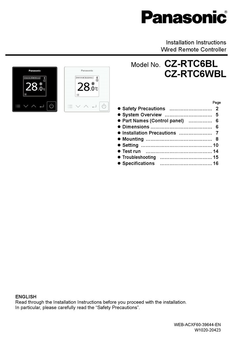 Panasonic CZ-RTC6BL User manual