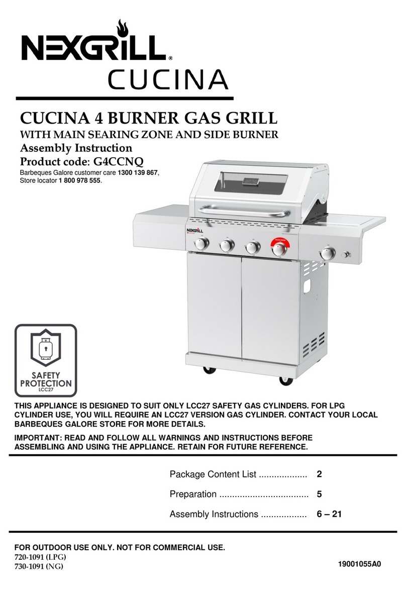 Nexgrill CUCINA G4CCNQ Assembly instruction