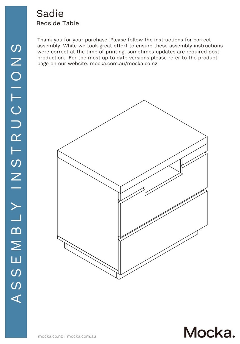 Mocka Sadie Bedside Table User manual Mocka Sadie Bedside Table User manual