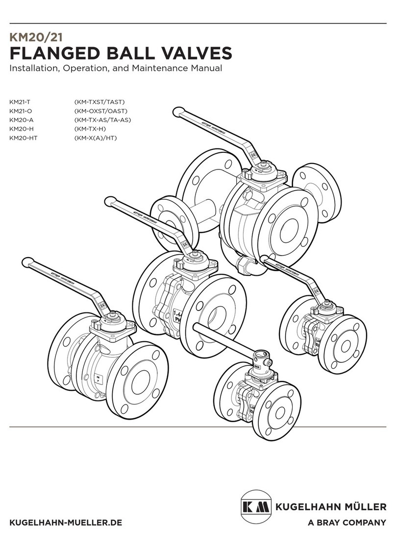 Bray KUGELHAHN MULLER KM20 Installation, operation and maintenance manual