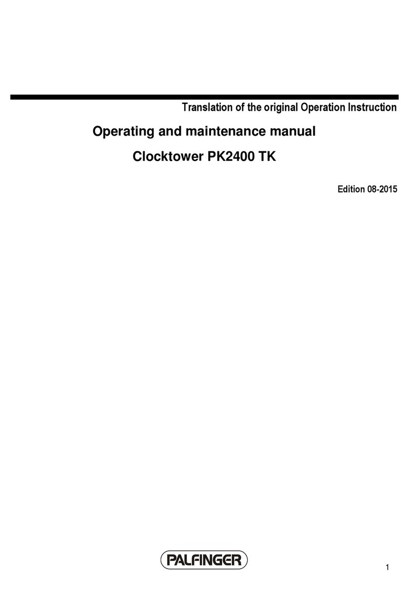 Palfinger Clocktower PK2400 TK Operating and maintenance manual