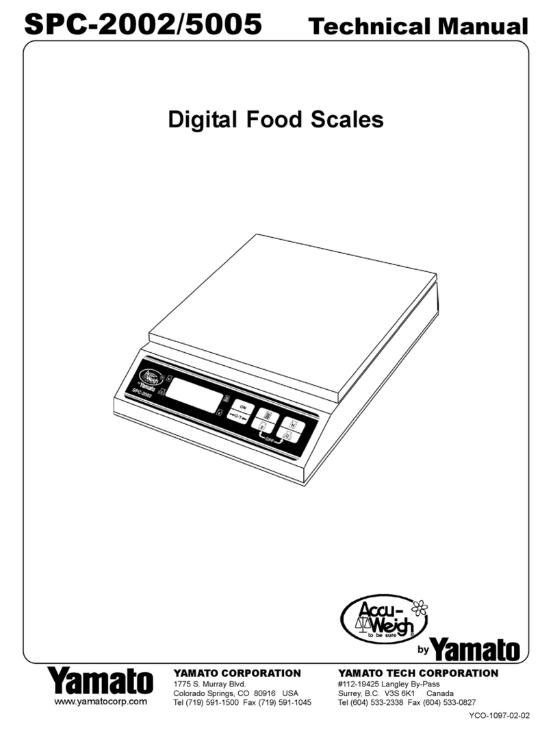 Yamato Acuu-Weigh SPC-2002 Technical manual