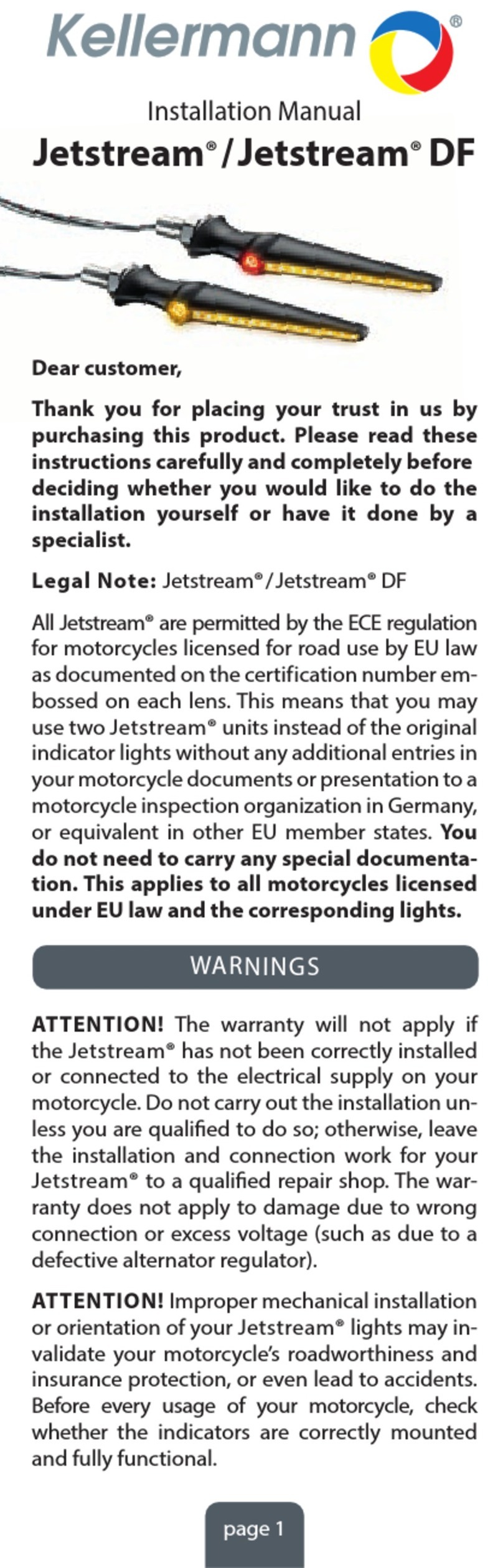 kellermann Jetstream installation manual