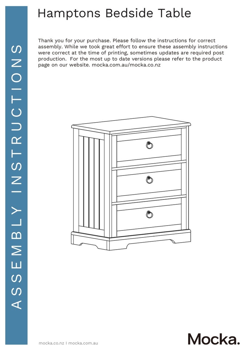 Mocka Hamptons Bedside Table User manual Mocka Hamptons Bedside Table User manual