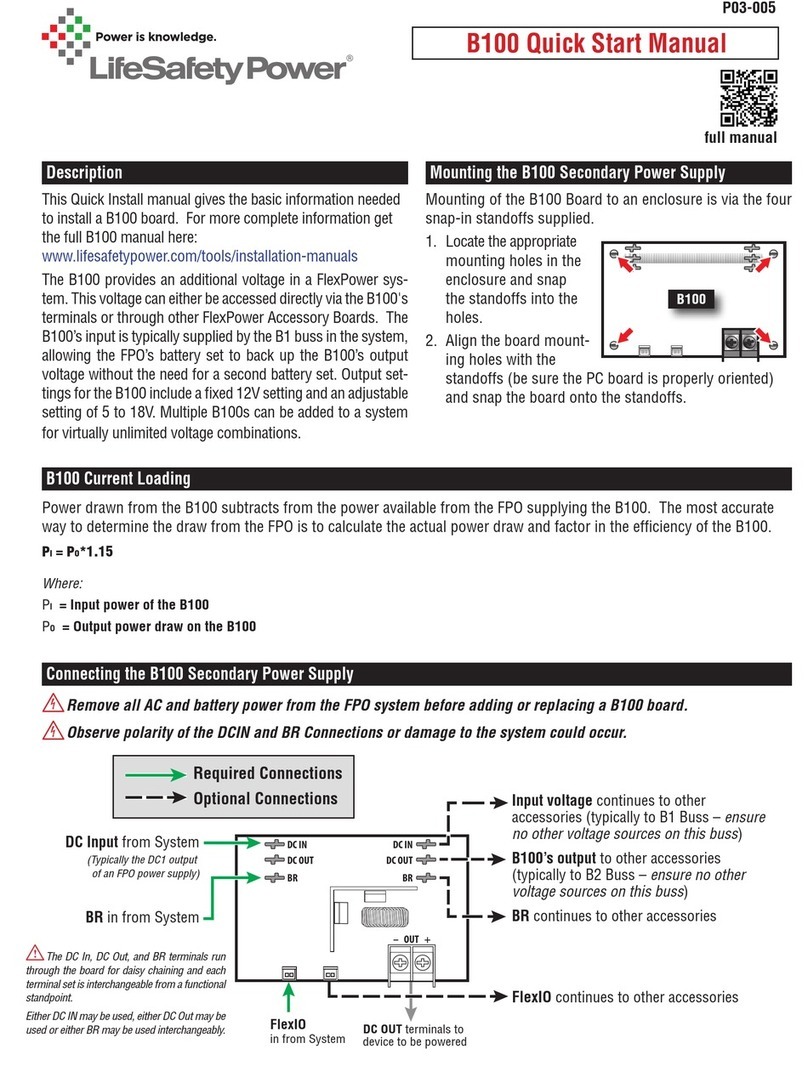 LifeSafety Power B100 Quick start manual