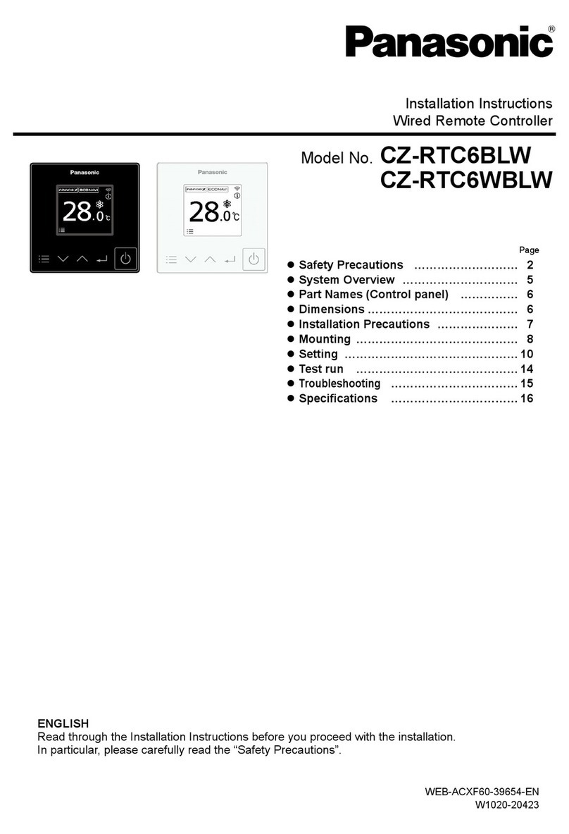 Panasonic CZ-RTC6BLW User manual