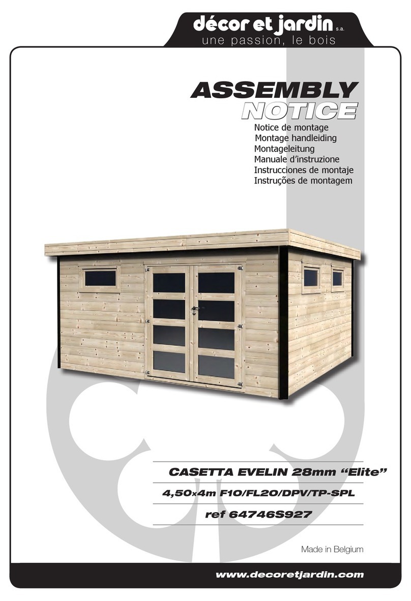 Décor et Jardin CASETTA EVELIN 28mm Elite Assembly Notice Décor et Jardin CASETTA EVELIN 28mm Elite Assembly Notice