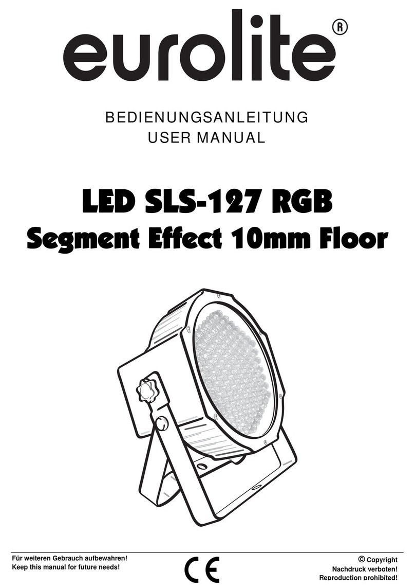 EuroLite LED SLS-127 RGB Segment Effect 10mm Floor User manual