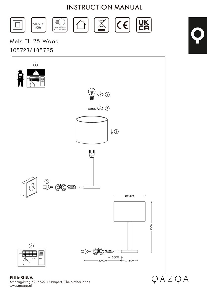 Qazqa Mels TL 25 Wood instruction manual
