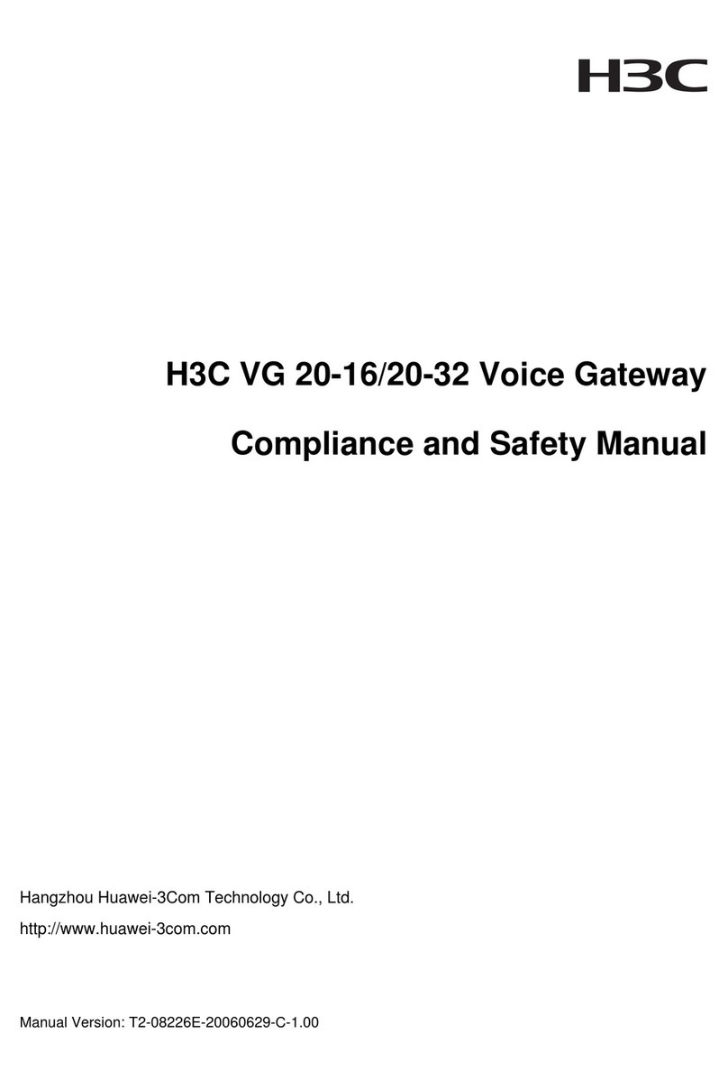 H3C VG 20-16 Instruction Manual