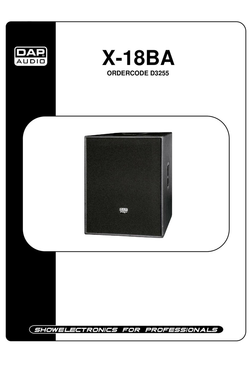 DAPAudio X-18BA User manual