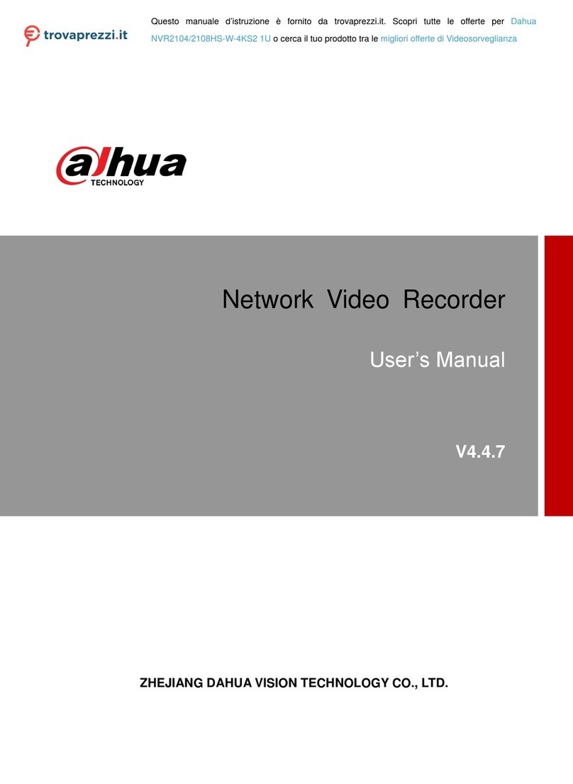 Dahua Technology NVR2104/2108HS-W-4KS2 1U User manual