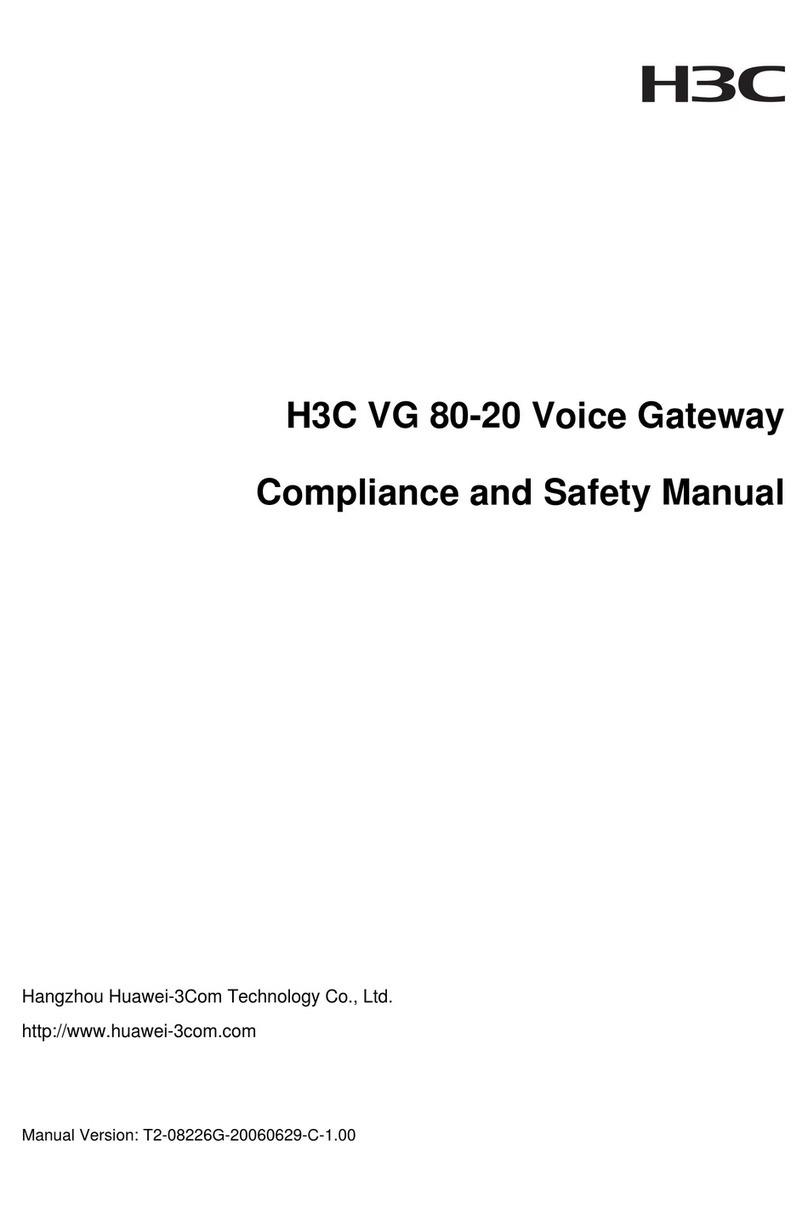 H3C VG 80-20 Instruction Manual