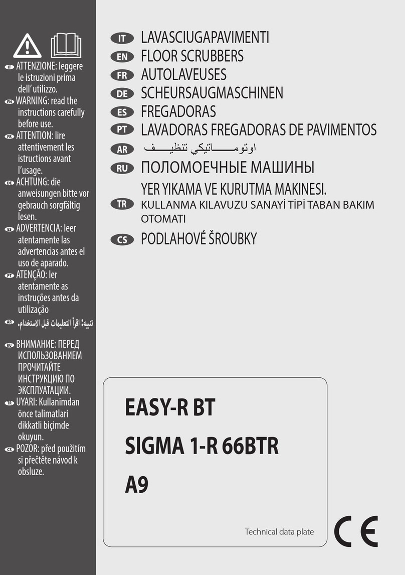 Lavorwash SIGMA 1-R 66BTR User manual Lavorwash SIGMA 1-R 66BTR User manual
