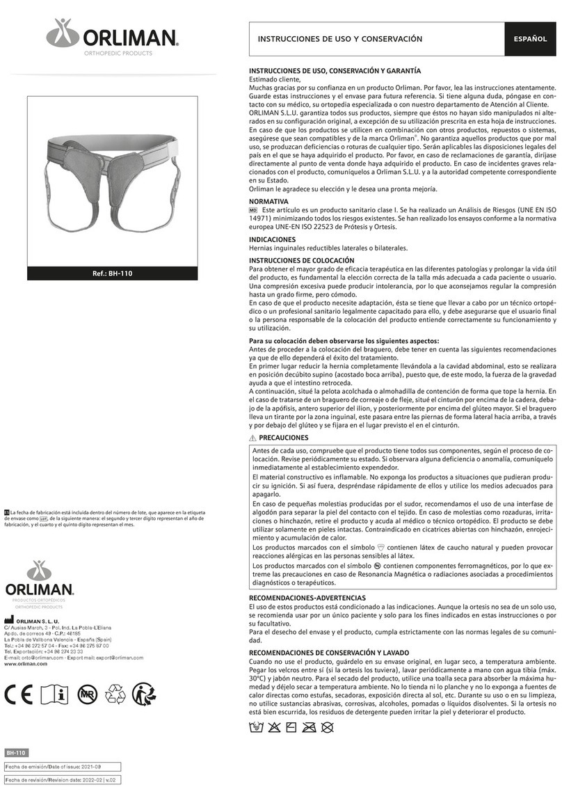 Orliman BH-110 Operation instructions