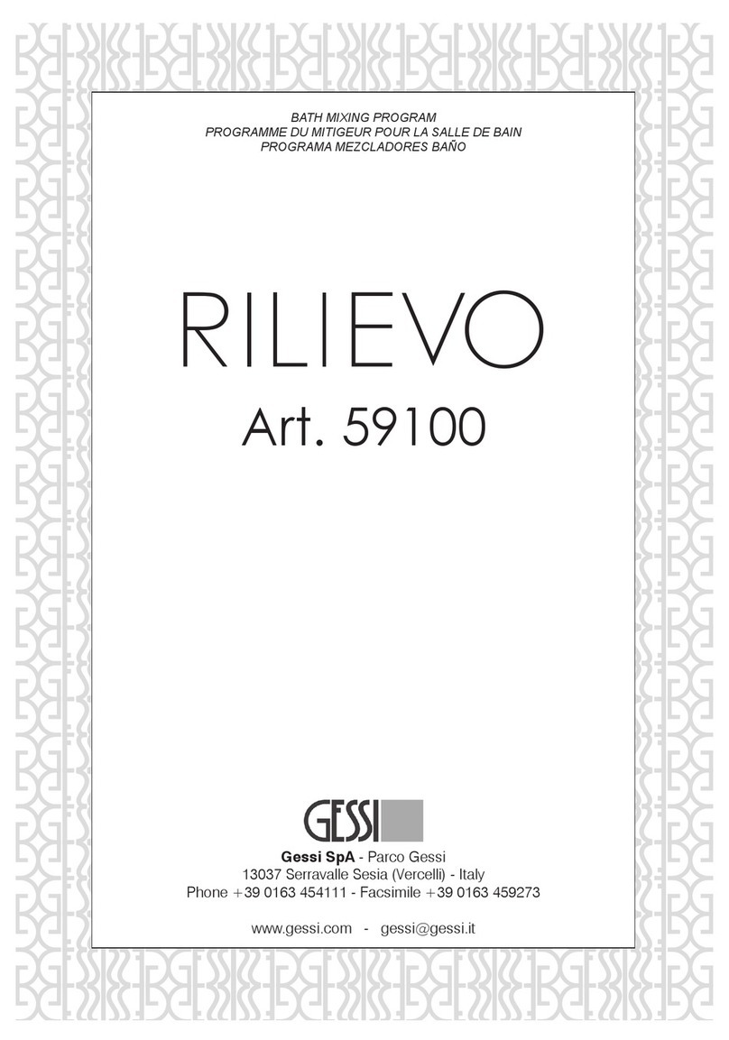 Gessi RILIEVO 59100 manual