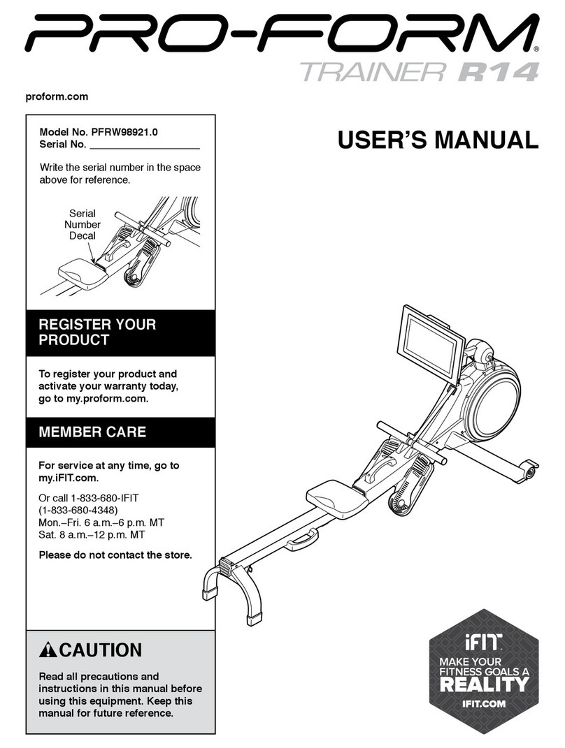 Pro-Form Trainer R14 User manual