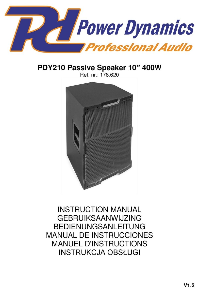 Power Dynamics PDY210 User manual