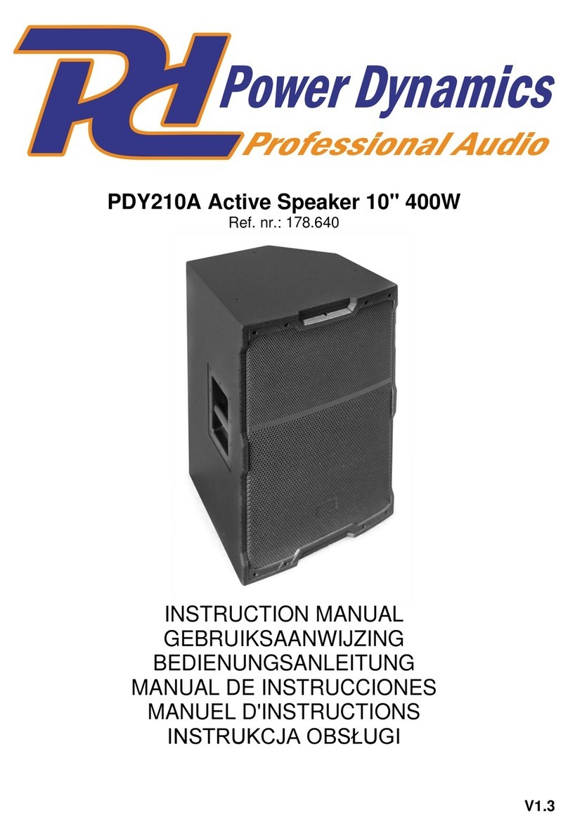 Power Dynamics PDY210A User manual