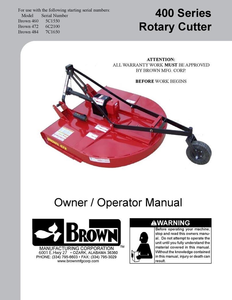 BROWN 400 Series Owner's/operator's manual